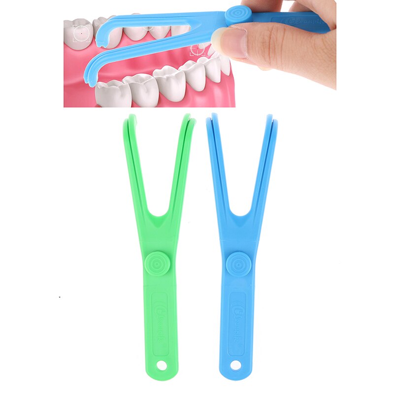 Y-shaped Dental Floss Holder Dental Floss Holder Aid Oral Hygiene Toothpicks Holder Teeth Care Interdental Teeth Cleaning Tools