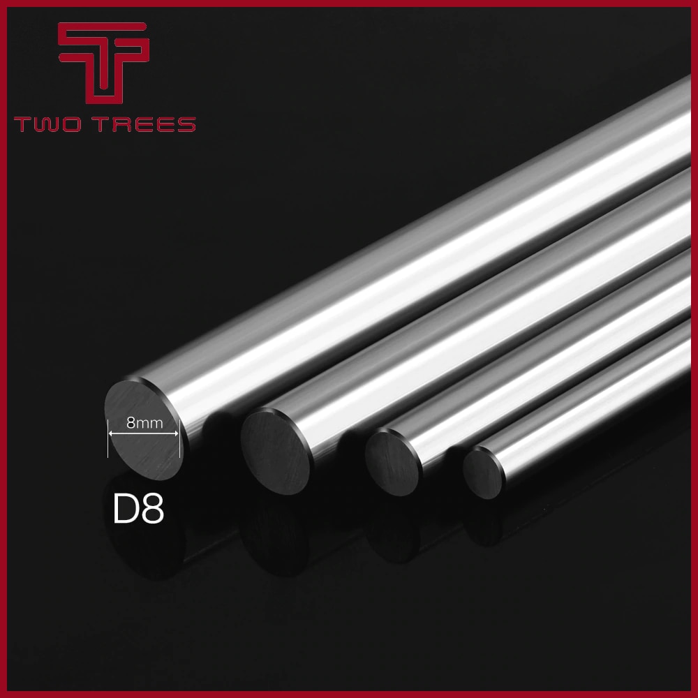 2pcs Optical Axis 300 350 400 500 600mm Smooth Rods 8mm Linear Shaft Rail Cylinder 3D Printers Parts Chrome Plated Guide Slide