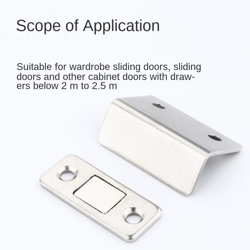 Aimant de porte coulissante de placard sans poinçon, forte aspiration magnétique
