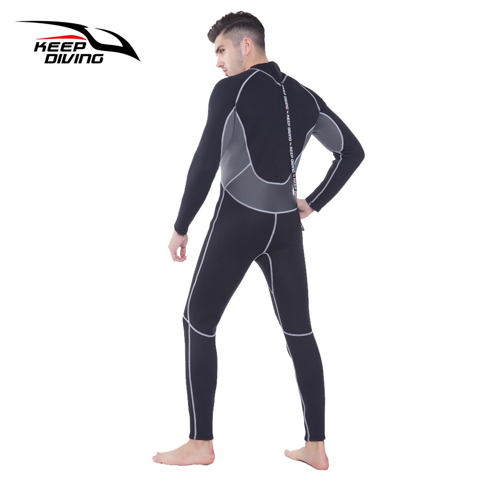 Keep Diving Neoprene 3mm Wetsuit One-piece Full Body For Men Scuba Dive Surfing Snorkeling Spearfishing Plus Size