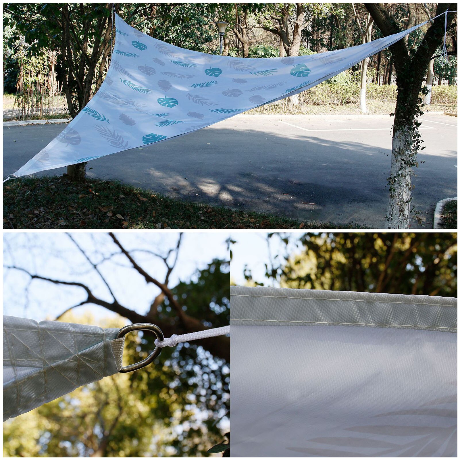 Toldo triangular para sombra de vela, refugio solar de bloque UV para instalaciones y actividades al aire libre, Patio, 2/3/4M