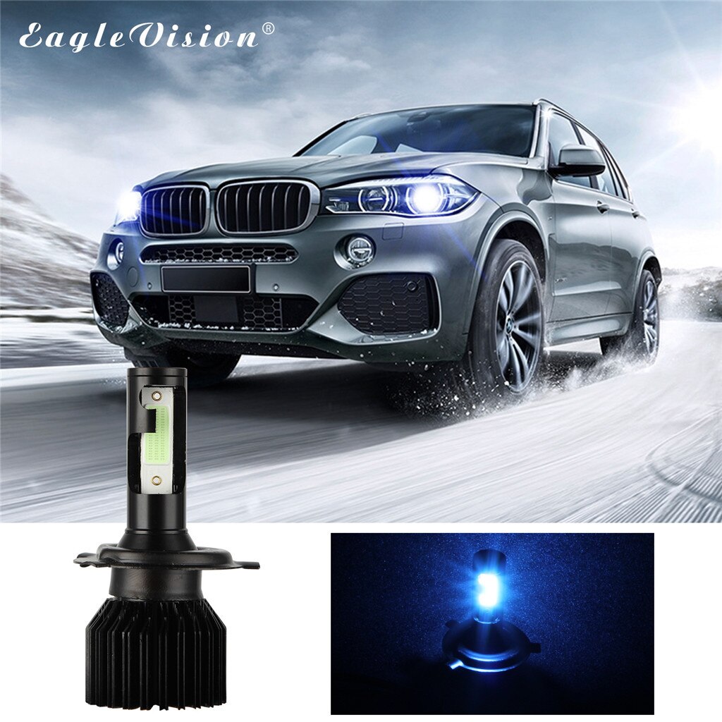 2x H4 Led Ice Blue Headlight Conversion Kit Bulb 30000lm High Power 8000k Ice Blue Intelligent Control Drive Headlight Car Light
