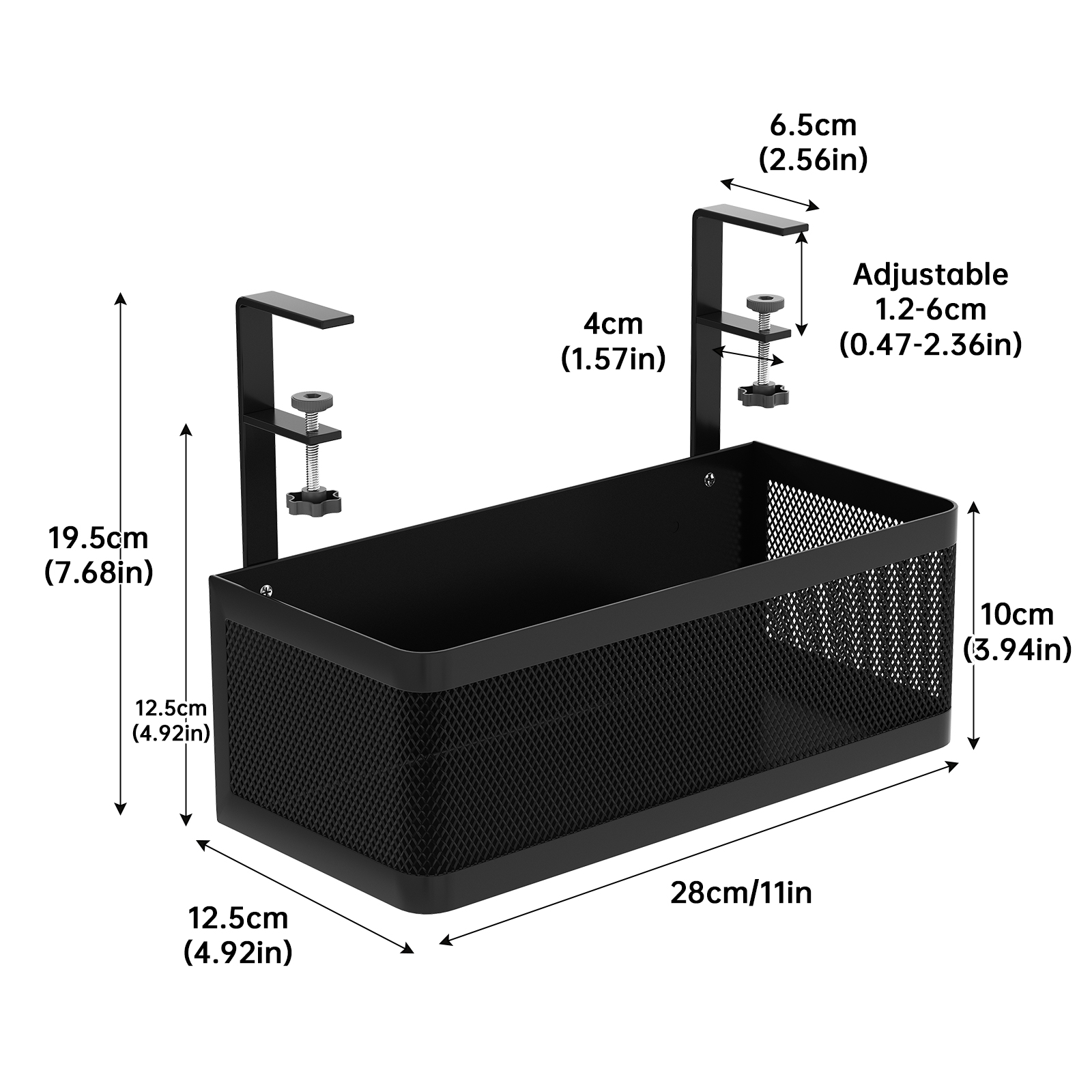 Estante de almacenamiento debajo del escritorio, artefacto de almacenamiento de papelería, mesa de deportes electrónicos, organización de escritorio, cesta colgante debajo del escritorio, caja de cesta, cajón de estación de trabajo: COFFEE