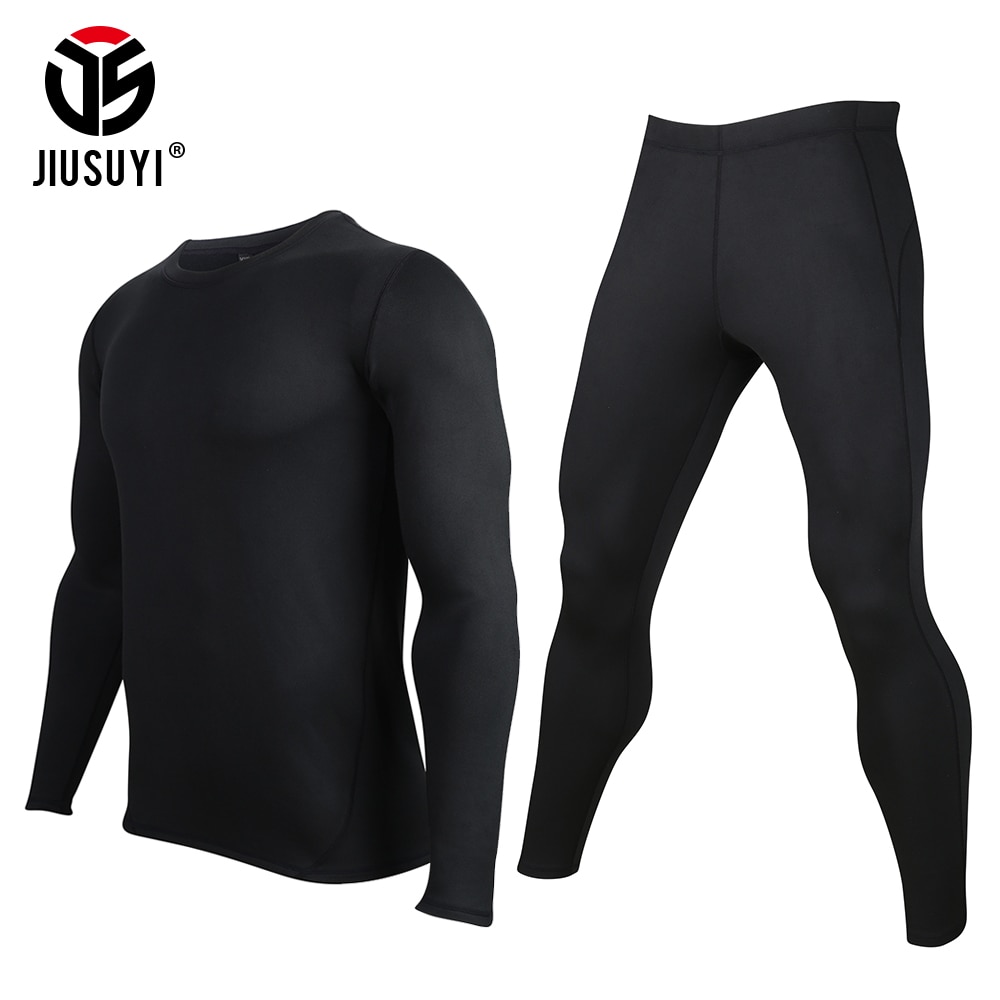 Men Winter Thermal Underwear Sets Fleece lined Warm Stretch Tight Compression Base Layers Tops Bottoms Suits Clothes Long Johns