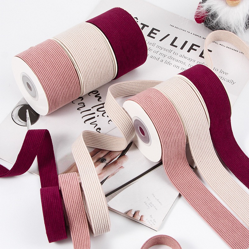 5 meter dubbelzijdig zacht corduroy lint voor zelfgemaakte haarstrikken, knutselaccessoires, kledingmateriaal, decoratie voor trouwdozen