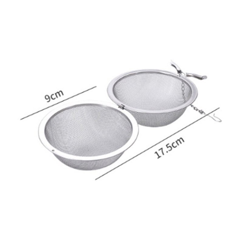 Stainless Steel Tea Ball Tea Set Filter Sphere Lock Spice Tea Ball Filter Seasoning Bag Filter Mesh Kitchen Filter Gadget: 9cm