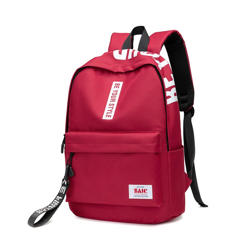 waterproof travel Backpack Women Backpack Shoulder Bag School Bags For Teenage Girls Children School Backpacks Female: red