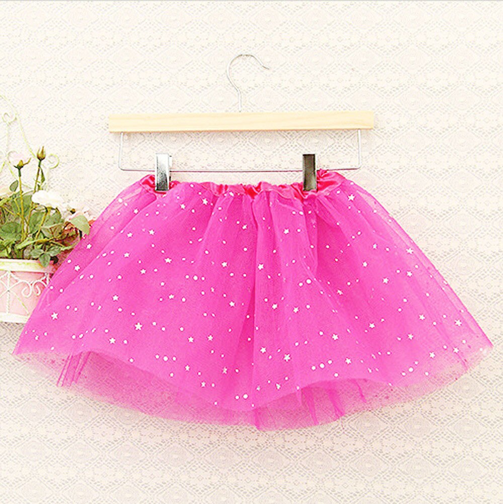 Baby Kids Skirt Girls Princess Stars Glitter Dance Tutu Skirt Sequins Party Dance Ballet Tutu Skirts Children Chiffon