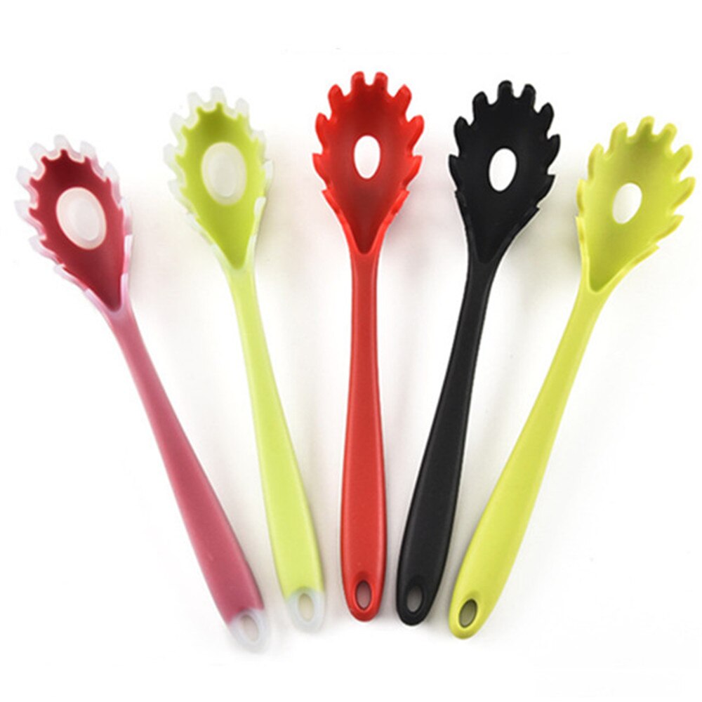 Siliconen Pasta Noodle Lepel Pasta Scoop Vergiet Noodle Spaghetti Pollepel Slot Lepel Nylon Vergiet Keuken Gadget Eco Vriendelijke