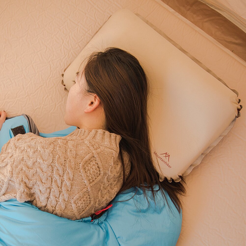 Inflatable Air Pillow Bed Sleeping Camping Pillow U-shaped TPU Neck Stretcher Backrest Pillow for Travel Plane Head Rest Support