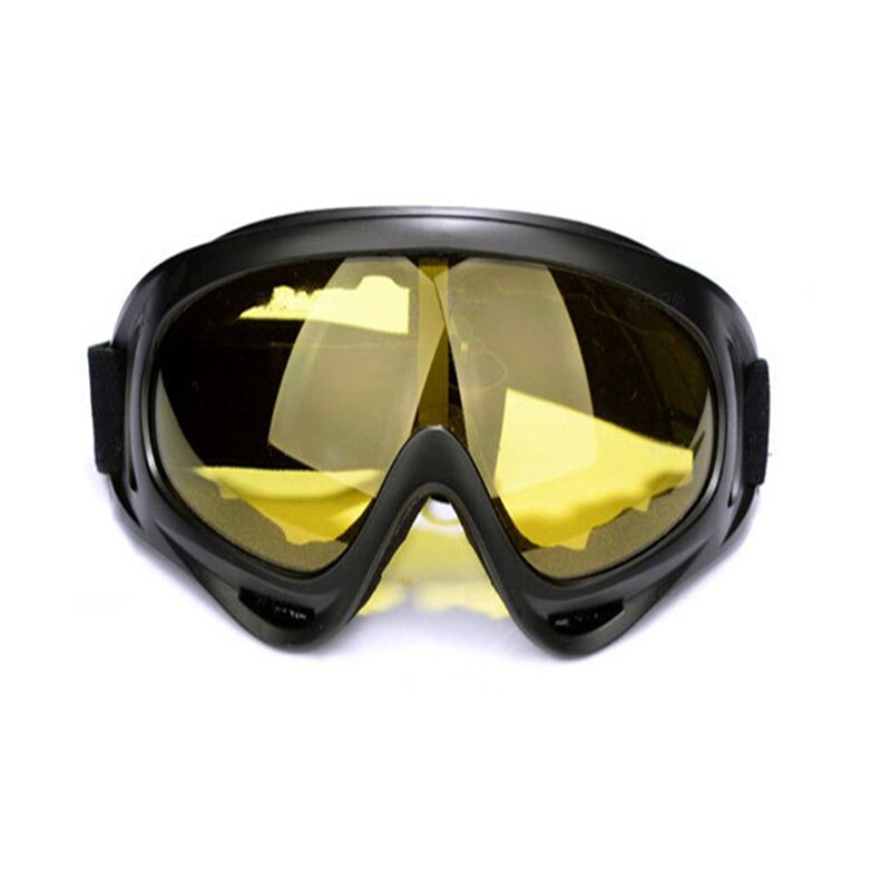 Winter Ski Bril Motorbril Winddicht Brillen 400 Uv Bescherming Snowboard Skate Skiën Bril Sneeuwscooter Zonnebril: YELLOW