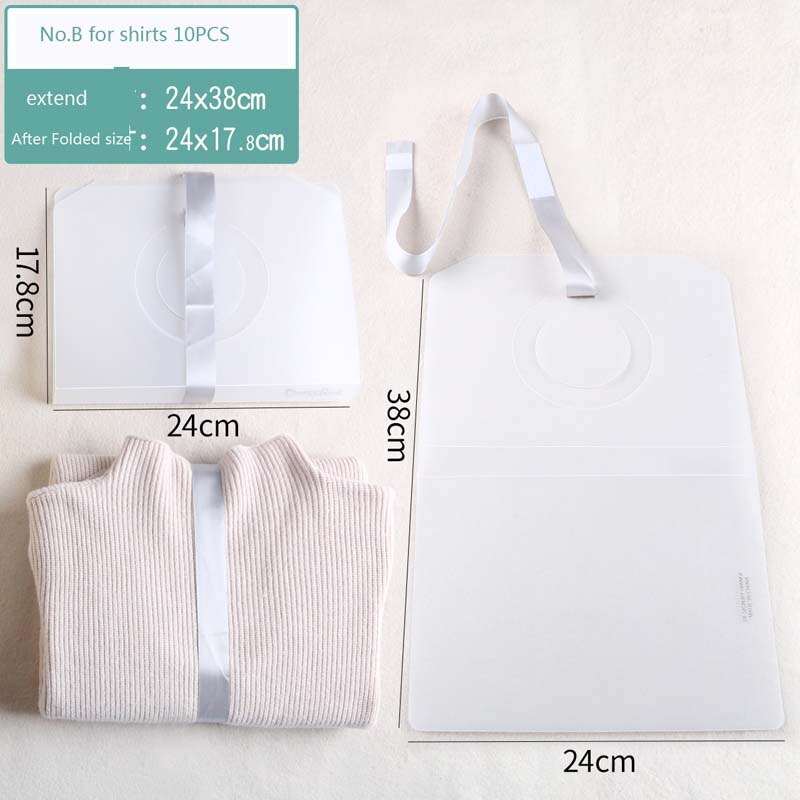 10 Laag Kleding Organizer Tray, T-shirt Kleding Vouwen Opslag Plank Rek Garderobe Kast Verdelen Partitie Stapelen Board: No.B 10PC for shirts