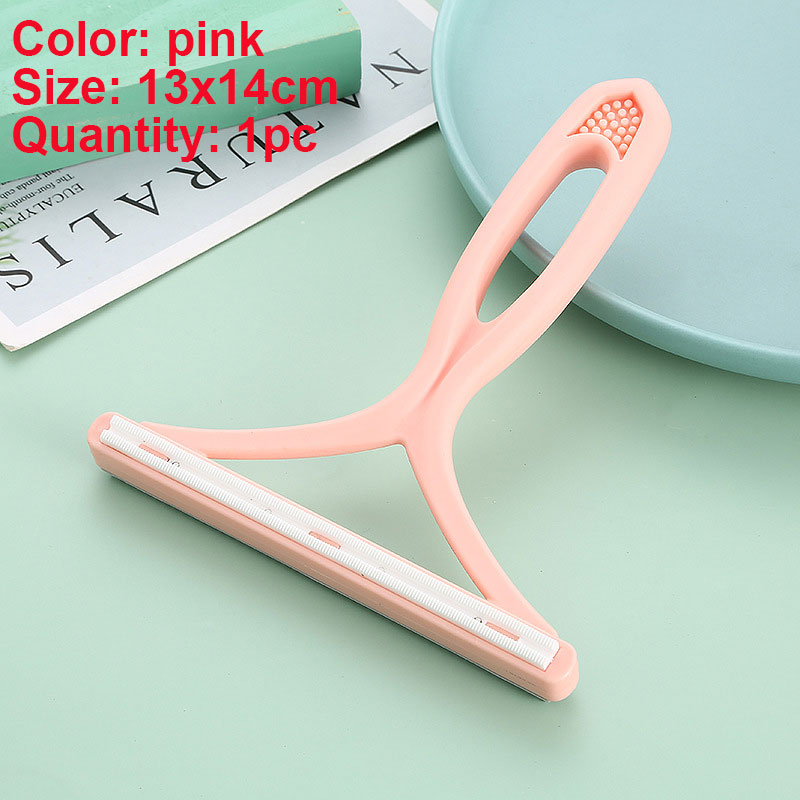 1Pc Pet Hair Remover Couch Tapijt Schraper Bont Removal Tool Herbruikbare Kat Ontharing Borstel Voor Meubels Hond Haar lint Cleaner: Rood