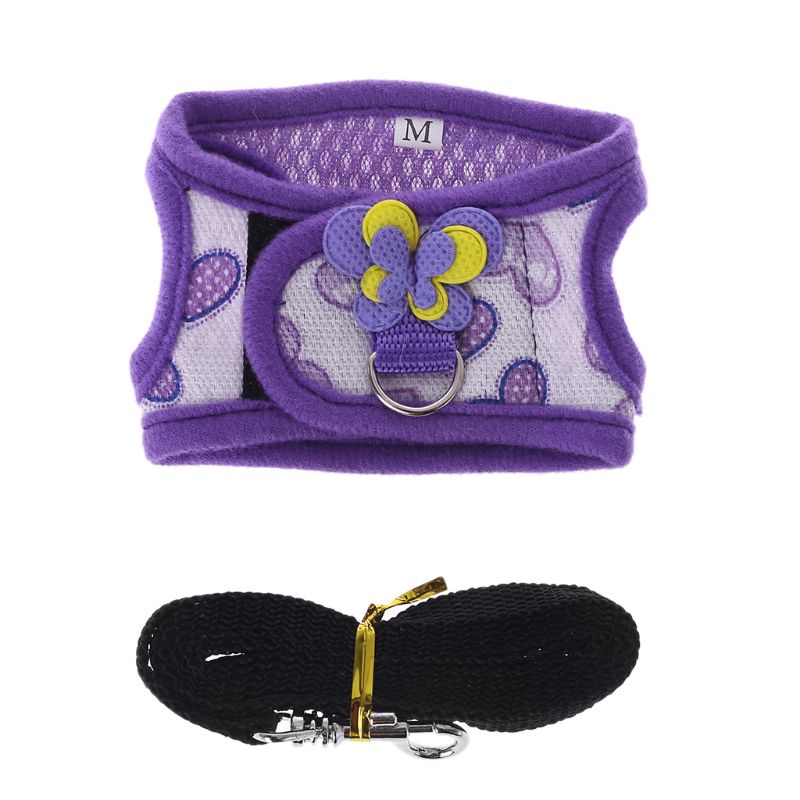 Hamster Harnas Vest Verstelbare Leash Set Voor Cavia Chinchilla Muizen Rat Fret Klein Dier Accessoires: Purple Heart / M