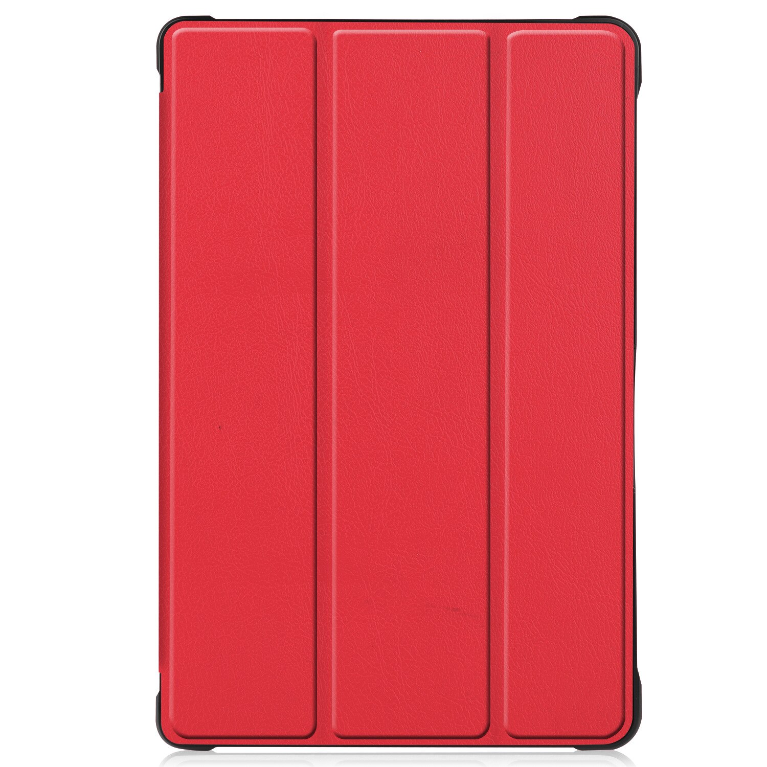 Voor Samsung Galaxy Tab A7 10.4 SM-T500 SM-T505 T500 T505 Tablet Case Custer Fold Stand Beugel Flip Leather Cover: KST Red