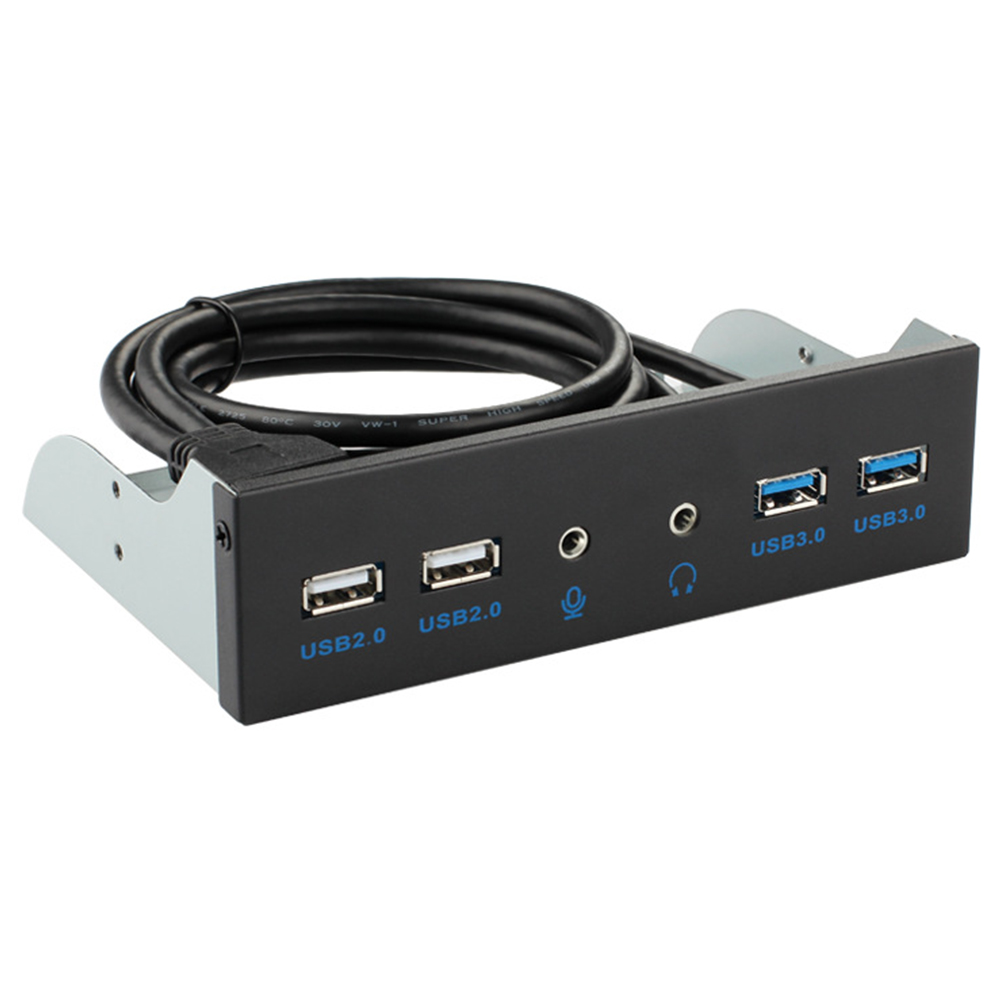 USB Hub interne bureau 5.25 pouces panneau avant HD Port Audio pièces de rechange durables boîtier PC 20 broches accessoires facile à utiliser