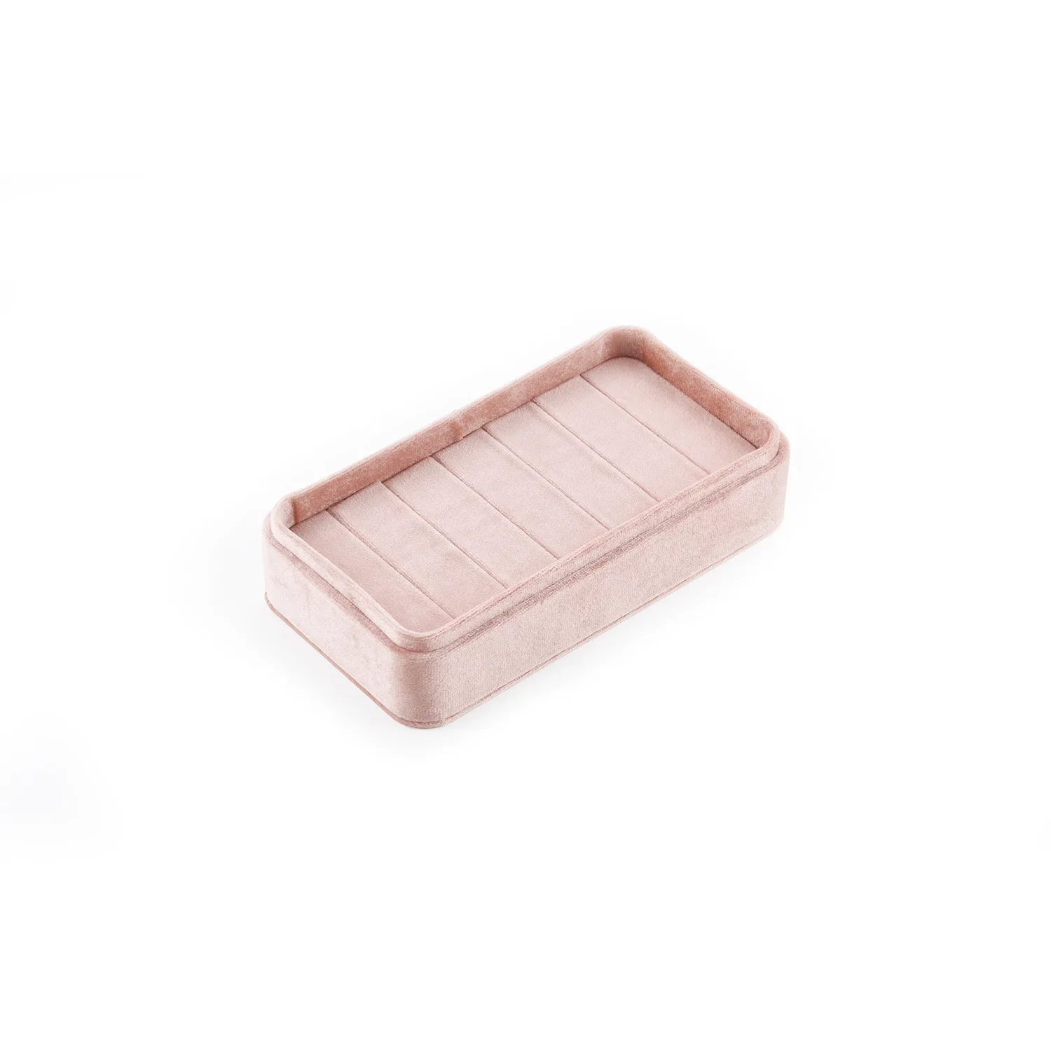 Samt Schmuck Ringe Halfter Tablett mit Abdeckung Lagerung Container Finger Ringe Stand Kasten für Kleid Tische Schränke Frauen Mädchen Schublade: Rosa