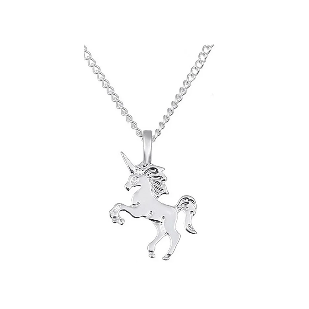 Modeschmuck Tier Pferd Einhorn Cartoon Emaille Einhorn Anhänger Halskette für Frauen Mädchen Kinder Kinder