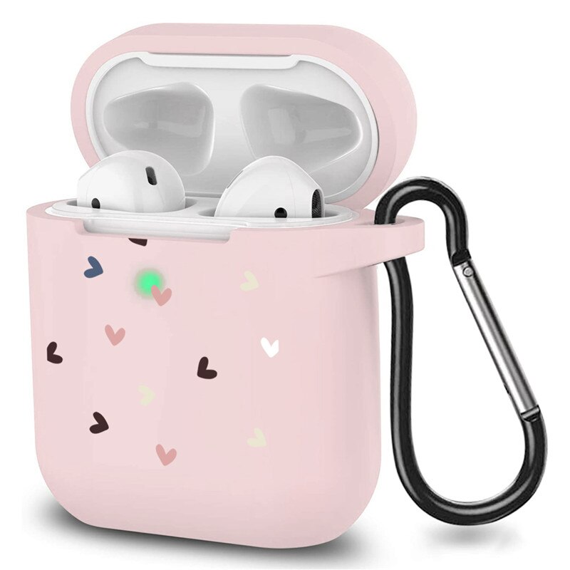 Case For Airpods 1&2 Cute Earphone Case Love Heart Daisy Floral Wireless Earphone Accessories for Apple Airpods Soft Cases Bags: dcaixin2d