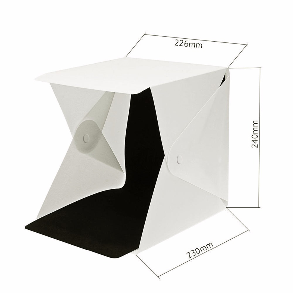 SOONHUA Mini Vouwen Lightbox Fotografie Studio Softbox Draagbare LED Light Soft Box Tent Kit voor Telefoon Achtergrond