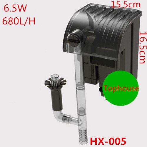 Aquarium Waterfall Filter Pump Aquarium Surface Skimmer Tank External Filter Wall-mountable Oil Film Processing Protein FA007: HX005 / UK Plug