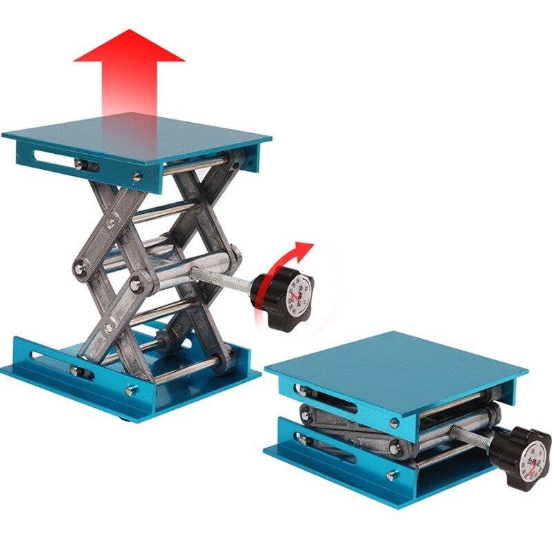 Laboratory Manual Lift Platform Manual Height Adjustable Lifting Table 100*100mm