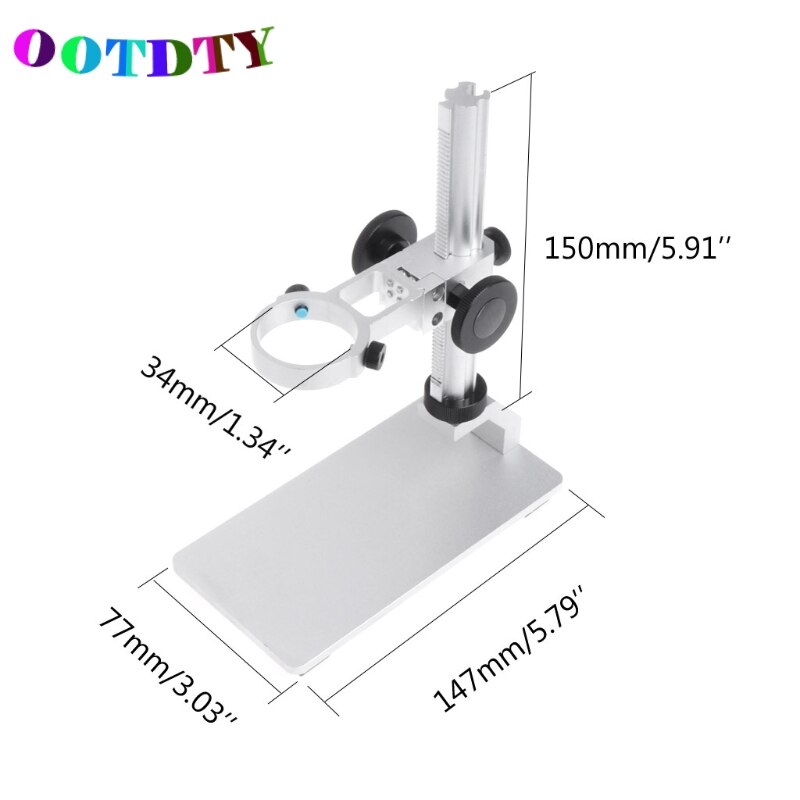 OOTDTY Aluminium Alloy Stand Bracket Holder Microscope Bracket Portable USB Digital Electronic Table Microscopes For G600