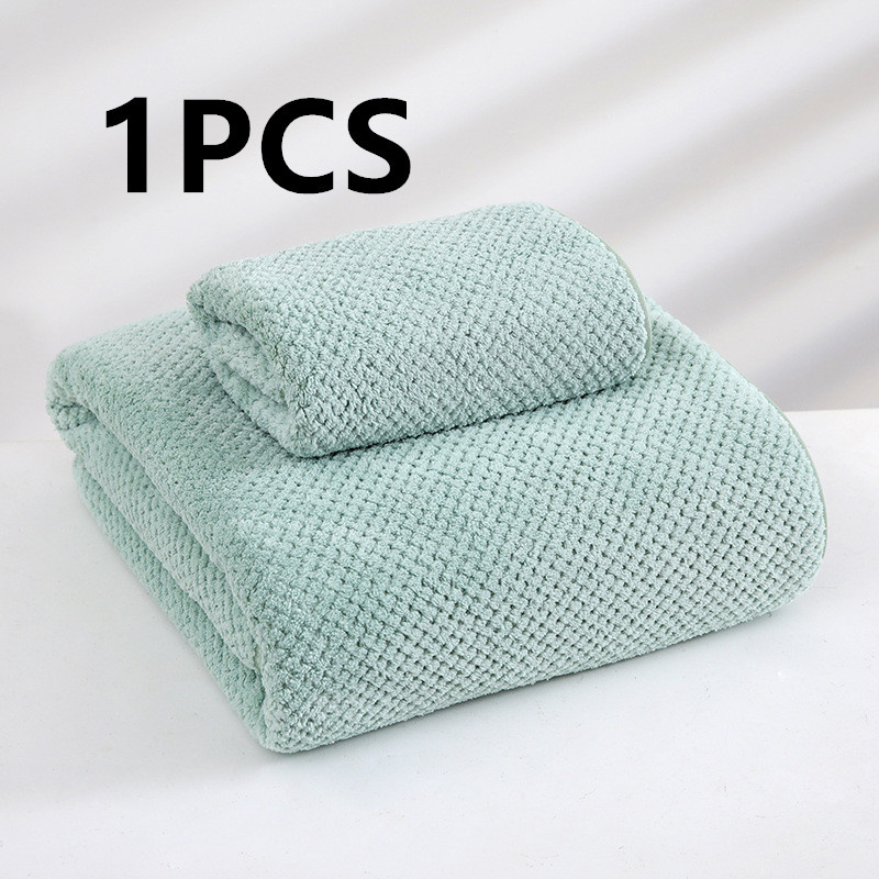 Pineapple velvet towel, thickened large bath towel, quick drying household face towel, sports beach beauty salon towel: M / 26#