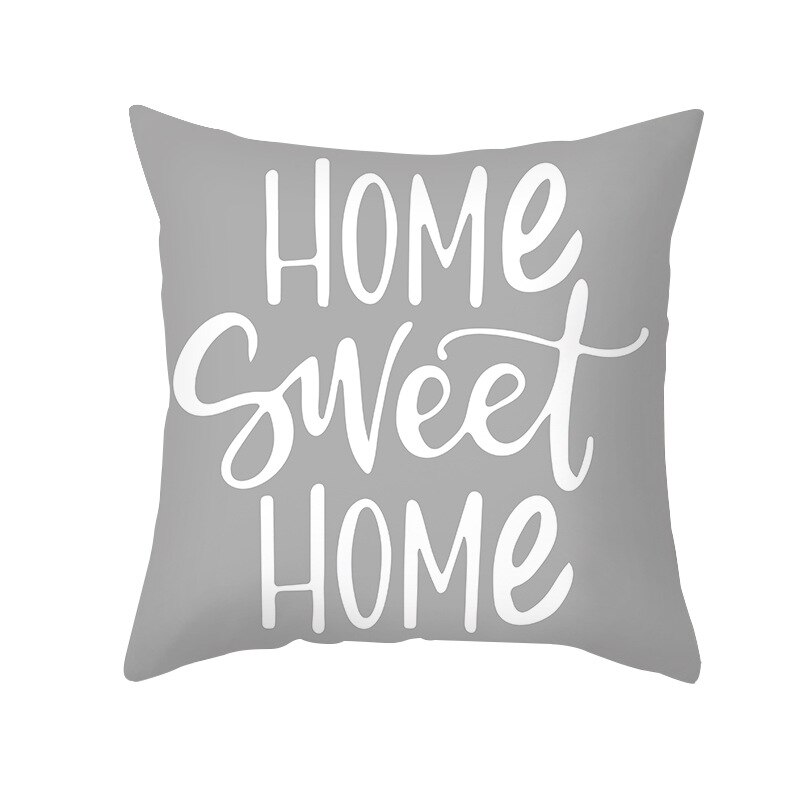 Housse de coussin carrée jaune à imprimé géométrique, taie d'oreiller de 45x45cm, de Style moderne, décorative pour la maison, avec des lettres marguerite à rayures: 14