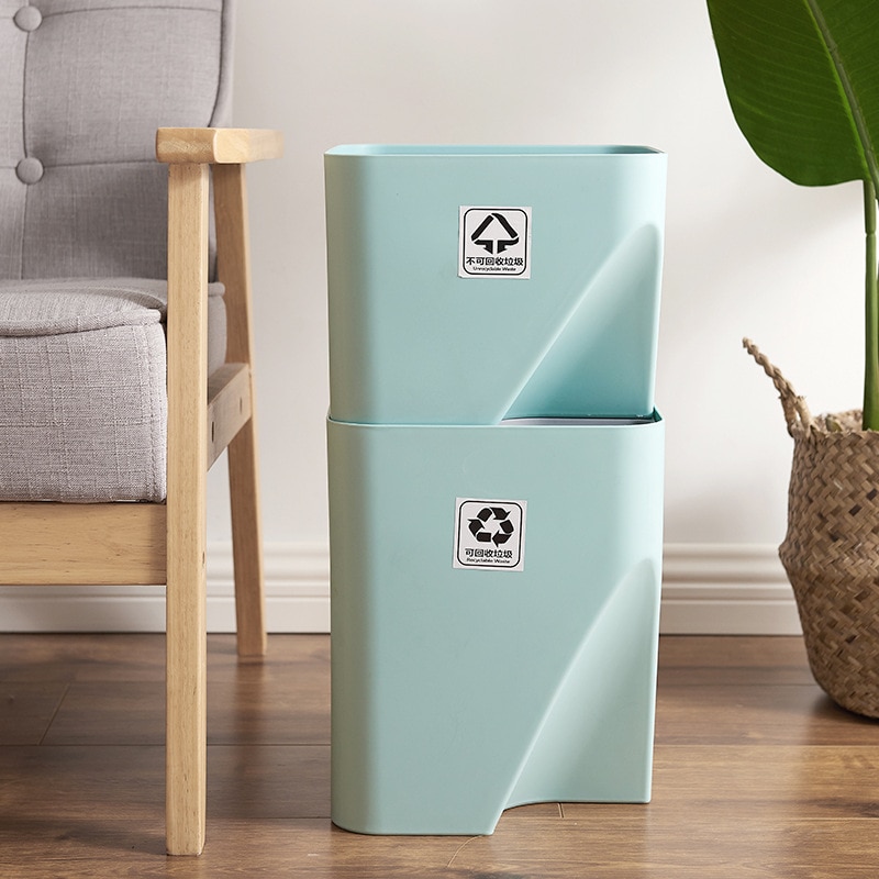 Küche mülleimer Recycling Behälter gestapelt sortierung mülleimer haushalt trockenen und nassen trennung mülleimer Schlecht WF8281035
