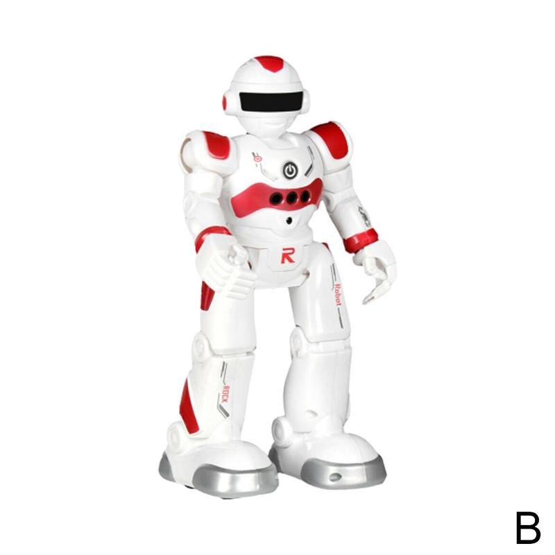 Robocop Remote Control Robot Infrared Induction Intelligent Dancing And Education Electric Singing Children's Early Toys Z6U4: B