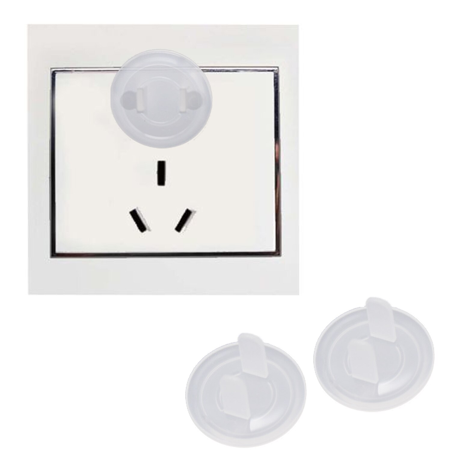 10 PCS Baby Elektrische Veiligheid Transparante Elektrische Socket Stekkers Security Cover Anti-elektrische Schok Beschermkap US Plug