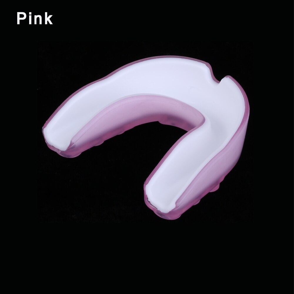 Soft EVA Silicone Teeth Adult Mouth Guard Protector Mouthguard for Boxing Football Hockey Karate Muay Thai Sport Teeth Protector: Pink