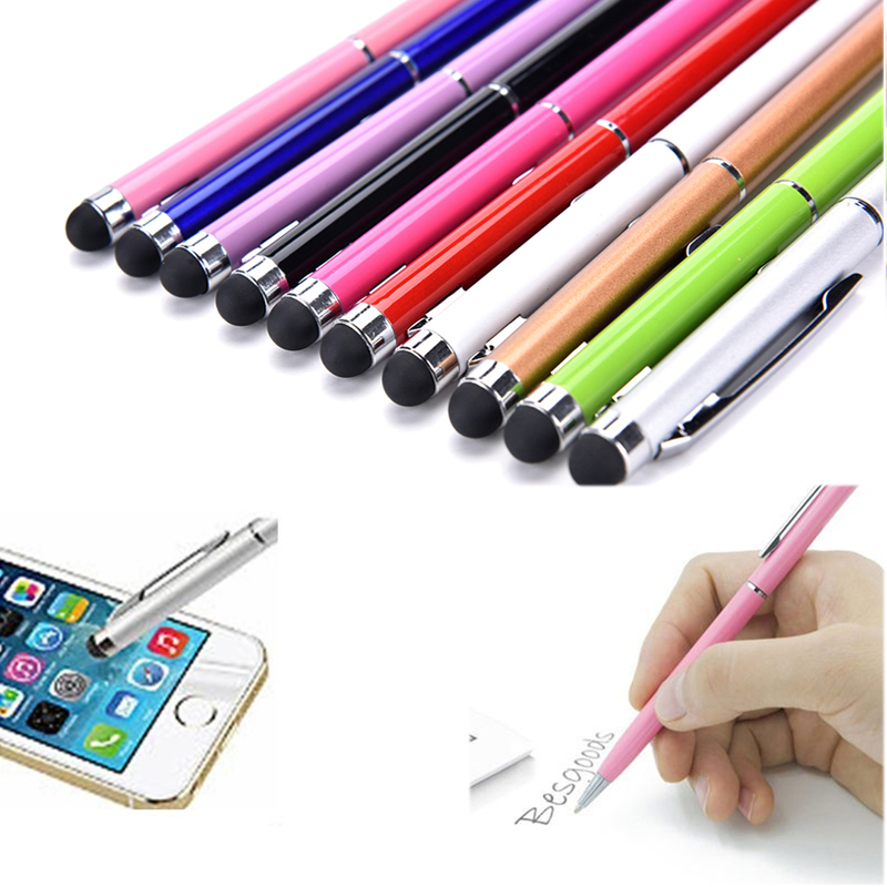 1pcs 2 in 1 Touch Screen Stylus Fine Point Stylus Capacitieve Touch Screen Microfiber Stylus Pen Touch Voor ipad voor iphone pc