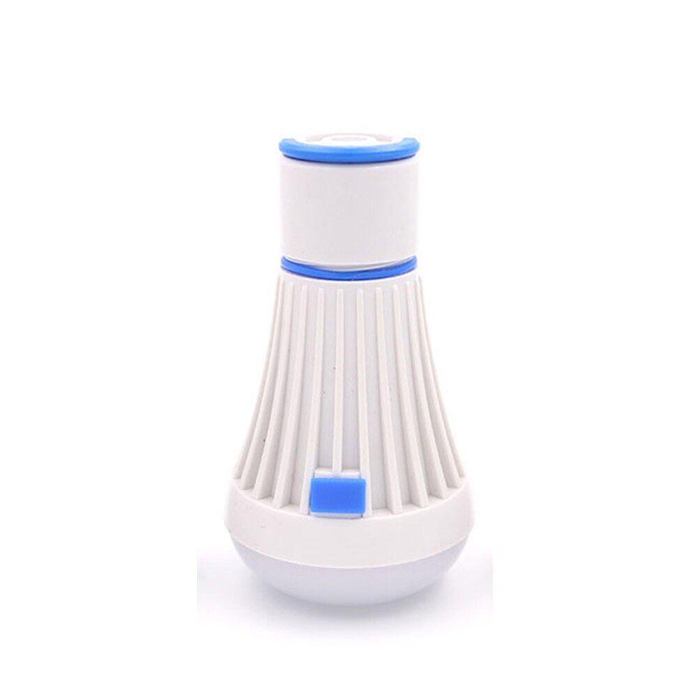 Bærbar led pære lanterne 4 moduser 6 led camping telt lys fakkel lommelykt hengende led lampe drevet av aaa 18650 batteri: Blå