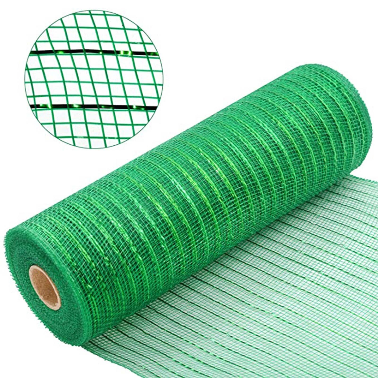 Poly Mesh Lint Met Metallic Folie Elke Rol Voor Kransen Swags Bows Wikkelen En Decoreren Kiezen Rolls Kransen Swags Bows