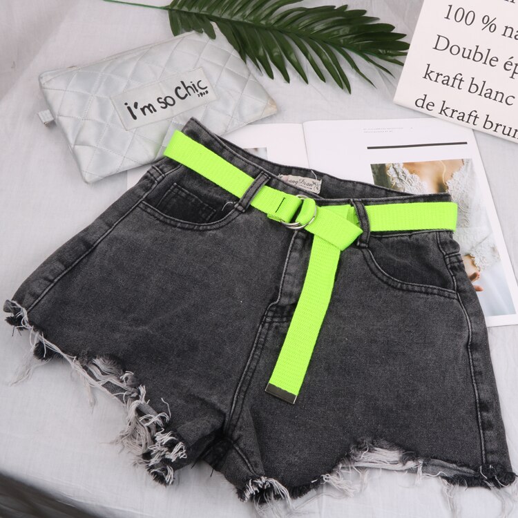 D ring spænde bælte harajuku lynlås all-match ultra lang lærred bælte elskere kort ensfarvet langt bælte 110cm lang: Fluorescerende grøn