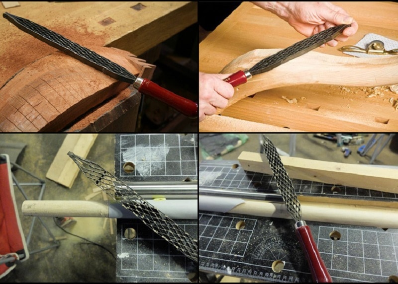 1pcs Saw file Woodworking file Curved file Shinto Saw Rasp Straight Fix Handle, Made in Japan