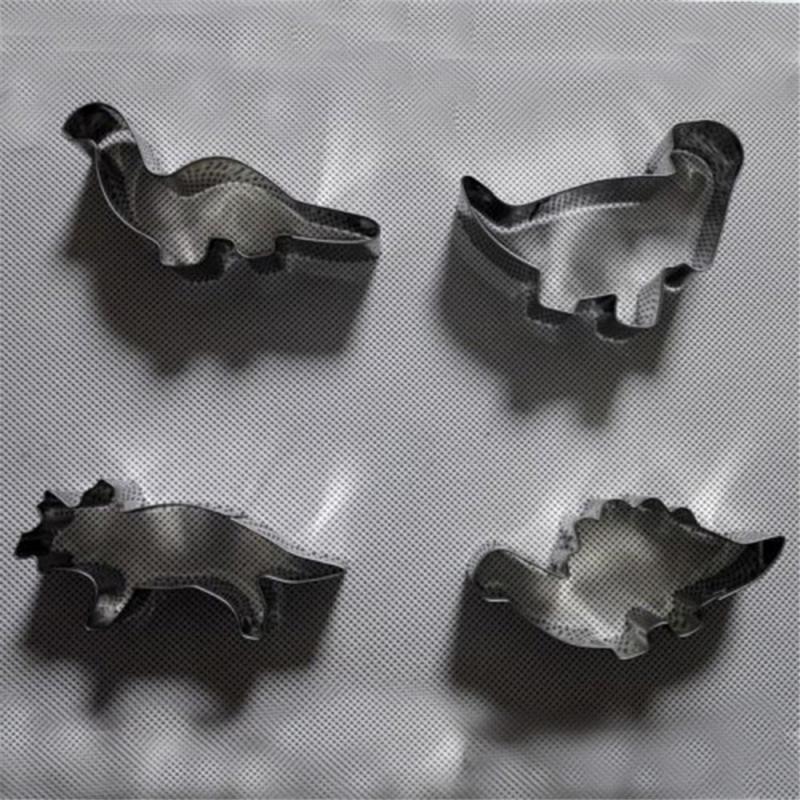 4 Stks/set Rvs Dinosaur Animal Fondant Cake Cookie Biscuit Cutter Decorating Mould Pastry Bakken Tools Cake: Default Title