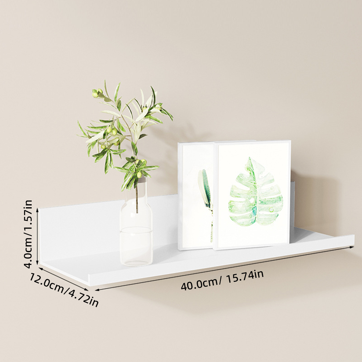 Estantes flotantes para baño sin perforación, estante de pared de almacenamiento, organizador para el hogar, ferretería, armario, cocina, accesorios de baño: green