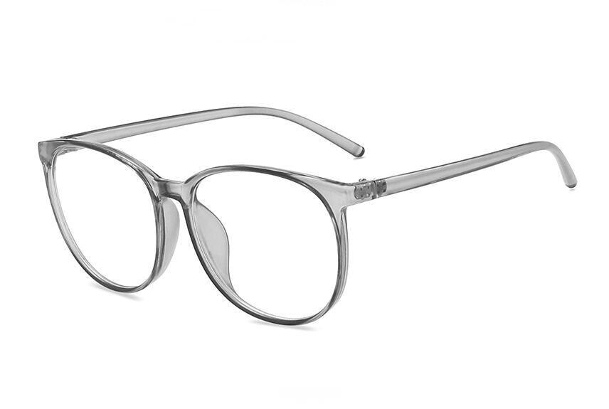 Heldere brilmonturen voor dames en heren, vintage ronde brillen voor dames en heren, transparante optische brillenmonturen van kunststof.: 4