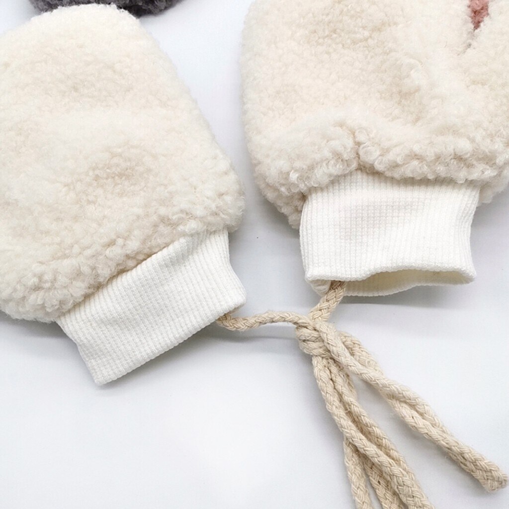 Kinder Handschuhe Winter Kinder Mädchen Winter Nette Cartoon Print Villus Warm Halten Winter Kinder Handschuhe Handschuhe Rekawiczki Dzieciece