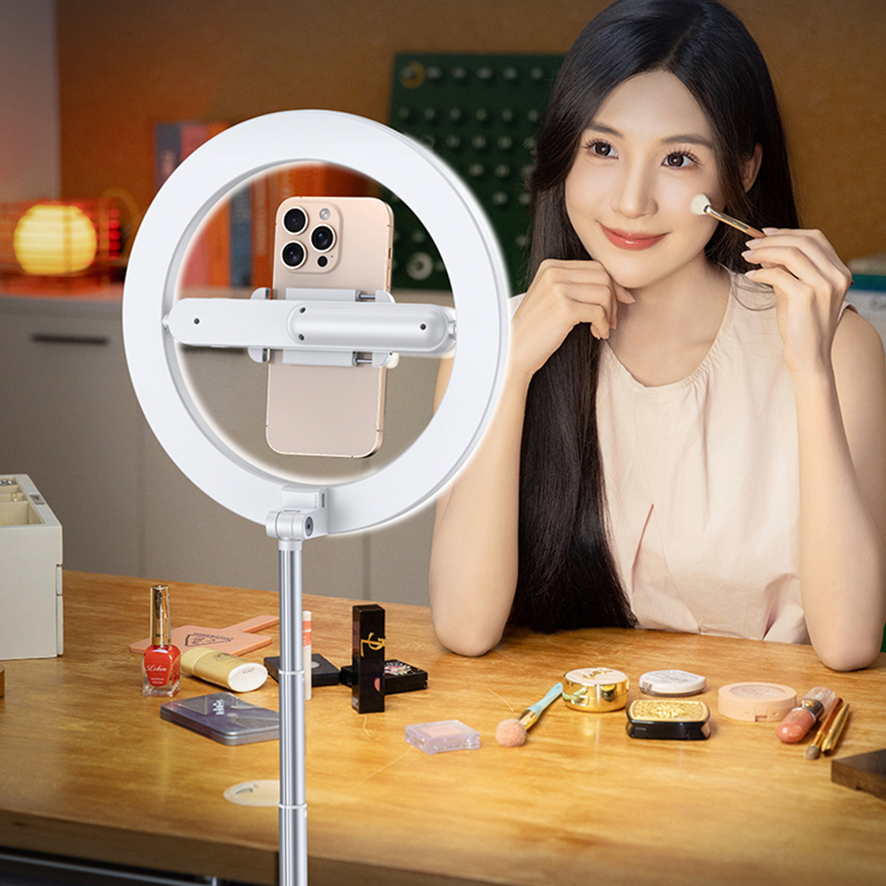 360-- graders roterende fylllys liveopptak spesiell mobiltelefon gulvbrakett skrivebordsfoto selfie video foto live ringlys