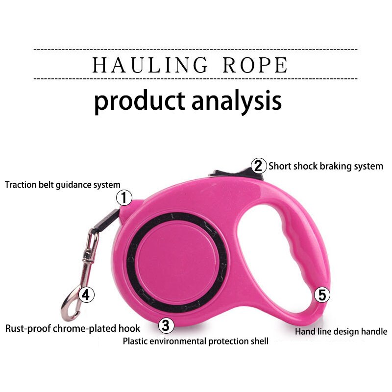 Automatische telescopische hondenriem, automatische hondenriem, automatische hondenriem, automatische telescopische hondenriem, draagbare hondenriem