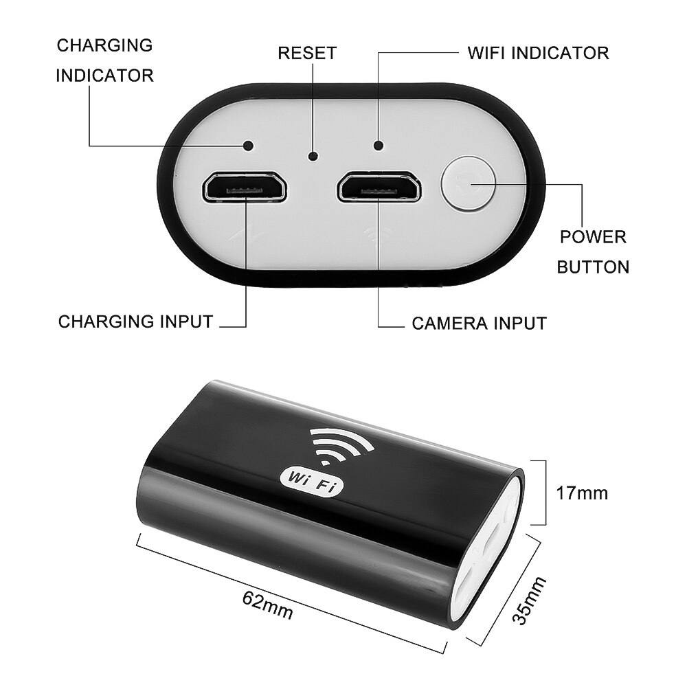 Cámara endoscópica Flexible IP67, boroscopio de inspección, impermeable, para Android, iPhone, 6LED, ajustable, 1/2/3, 5/5M
