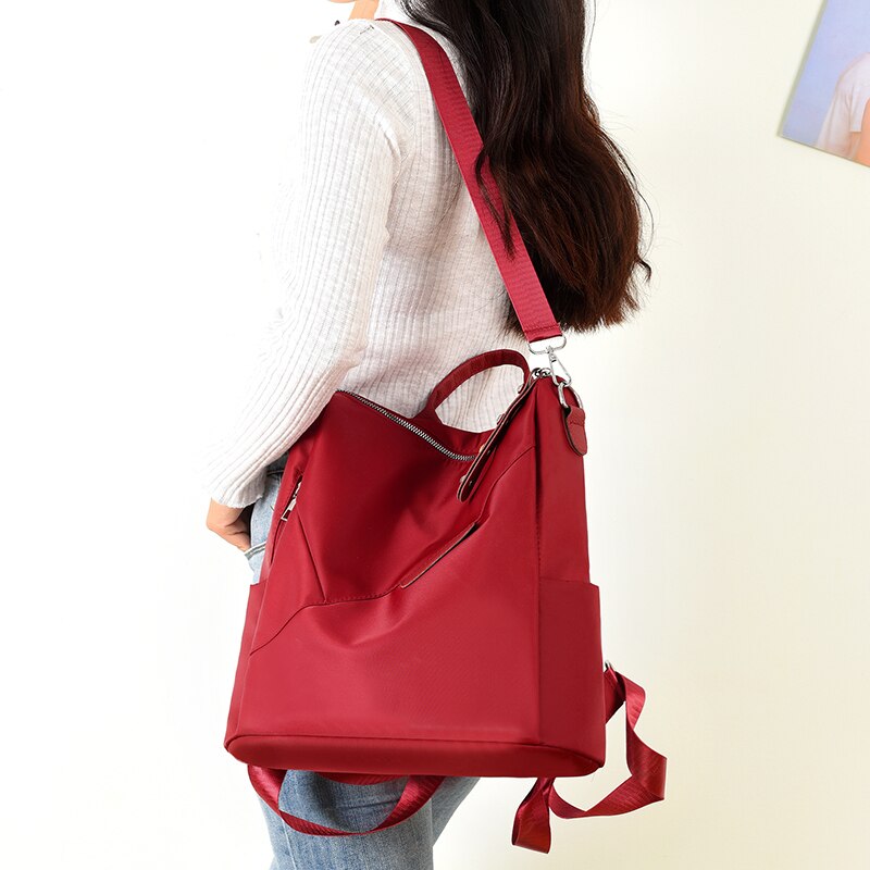Zaino Oxford classico da donna per ragazze borsa a tracolla impermeabile stile Preppy borsa da scuola Casual da donna di grande capacità