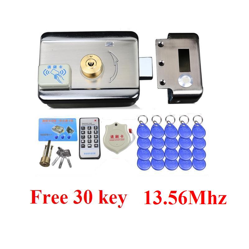 30 pièces étiquettes à puce porte et porte serrure système de contrôle d'accès électronique intégré RFID ID lecteur porte jante serrure pour interphone: IC Bidirectional  D