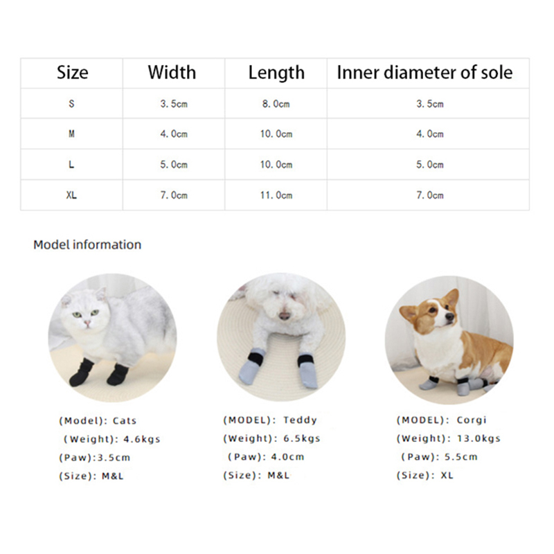 Kat Anti-kras Voetovertrek Mute Zacht Neem een douche Medicatie Voeden om een injectie te maken Hondenschoen Warm houden Dierbenodigdheden