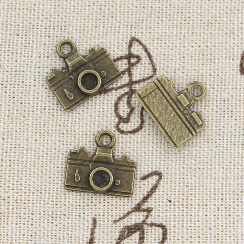 20pcs Charms Camera 15x14mm Antique Bronze Silver Color Plated Pendants Making DIY Handmade Tibetan Bronze Silver Color Jewelry: antique bronze