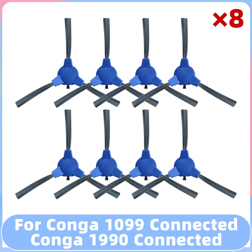 Compatible con Conga 1099 Connected / 1990 Connected Robot repuestos de aspiradora cepillo lateral principal filtro fregona accesorio de repuesto: Borgoña